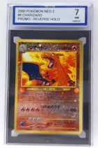 2000 Pokemon Japanese NEO 2 #6 Charizard Reverse Holo ISA 7 NM - $70.77