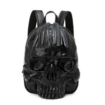 Fashion Small Women Backpacks Halloween 3D Skull Backpack for Teenagers Girl Boy - £60.77 GBP