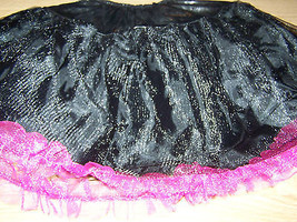 Girls Child One Size Halloween Costume Petticoat Slip Tutu Skirt Black P... - $12.00