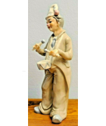 Clown Playing Drum, 9&quot; Handpainted Ceramic Figurine Arnart KLM - $484.82 MXN