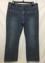 Lee Jeans Womens Sz 11 12 Denim Jeans Front Flop Pockets  - £7.03 GBP