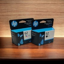 HP 62 Black &amp; HP 62 Tri-Color Ink Cartridges HP ENVY 5540  OEM Genuine E... - £25.42 GBP