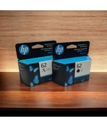 HP 62 Black &amp; HP 62 Tri-Color Ink Cartridges HP ENVY 5540  OEM Genuine E... - £25.44 GBP