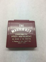 The MASTER Key ROUND Metal PITCH Pipe PLASTIC Red CASE Information CARD - £15.65 GBP