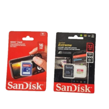 SanDisk Extreme 32 GB nd SDHC 16 GB Lot of Two SD Cards NWT - £11.09 GBP