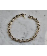 Womens Vintage Estate 10K Gold Diamond Tennis Bracelet 7.3g E4925 - €997,12 EUR