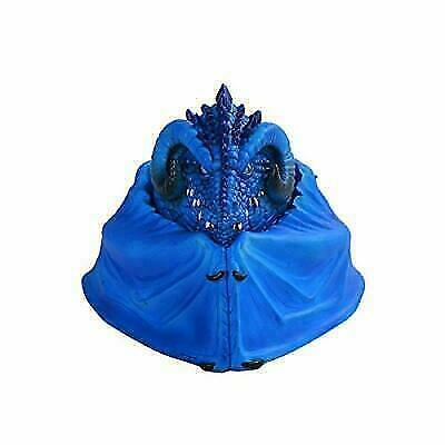 Blue Hibernating Gehena Dragon Small Stash Decorative Jewelry Box Figurine - $17.99