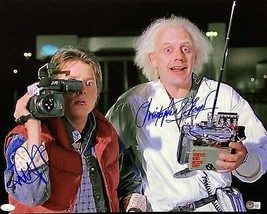 Michael J.Fox Chris Lloyd Signé 16x20 Arrière Pour The Future Caméra Photo JSA + - £381.38 GBP