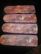 Custom Ceiling Fan ~Majestic Horses On Purple Starry Sky ~Finally Back In Stock - $118.75