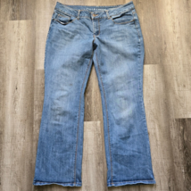 Falls Creek Jeans Women Size 14 Curvy Boot Mid Rise Denim Blue Jean Bootcut - £15.59 GBP