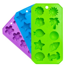 3 Pack Silicone Easy Pop Out Ice Cube Chocolate Maker Shapes Mold Tray B... - £18.37 GBP