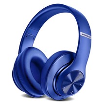 Bluetooth Headphones Over-Ear, 60 Hours Playtime Foldable Lightweight Wireless H - £34.57 GBP