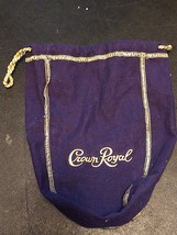 Crown Royal Pouch 9&quot; Purple Gold Drawstring Bag Collectable - £8.55 GBP