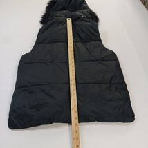 Abercrombie & Fitch Women's Size Medium Black Full Zip Button Hoodie Puffer Vest image 8