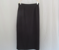 Focus 2000 skirt straight pencil long  Size 10 black lined 14&quot; back slit - $15.63