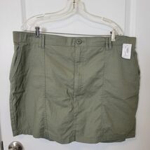 Riders by LEE Olive Army Mid-Rise Elastic Waist A-Line Skirt Women&#39;s Siz... - $21.06 CAD