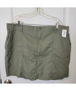 Riders by LEE Olive Army Mid-Rise Elastic Waist A-Line Skirt Women&#39;s Siz... - $275.21 MXN