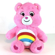 Care Bears Unlock the Magic Pink Rainbow Cheer Bear 14 Inch Plush 2020 Carebear - £6.87 GBP