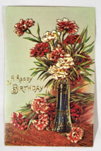 c1910 Embossed Glistening Flowers In A Vase Birthday Postcard - £6.23 GBP