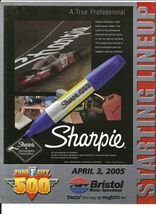 2005 Food City 500 Starting line Up - $9.85