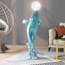 interoknack Whale Moon Floor Lamp  3D Ocean Art Light Sculpture for Liv... - $11,072.31 MXN