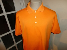 Orange Adidas Climalite Adult L Polyester GOLF  Polo Shirt Golfing Excellent - £15.46 GBP