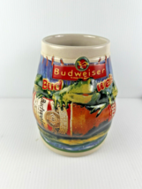 Vintage 1996 Bud-weis-Er Frog Stein CS289 Budweiser Beer Handcrafted Stein - £12.79 GBP