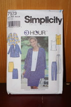 Simplicity 3 Hour  Pattern # 7973 Women&#39;s Suit Size AA XS,S,M New Uncut - $9.59