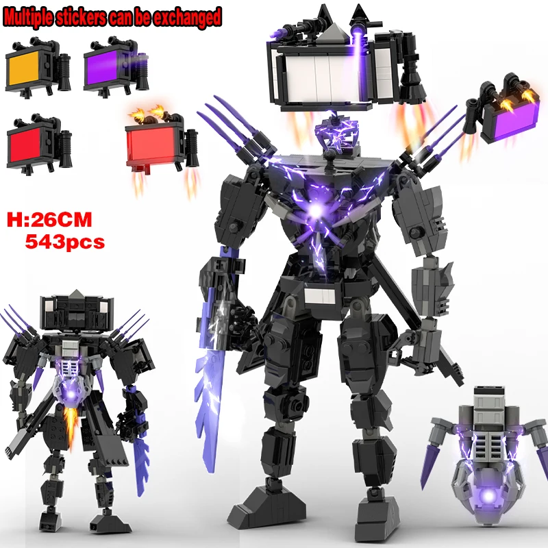 MOC Skibidi TBet Building Blocks Set Titan Speakerman Cameraman Tvman Bricks DIY - $25.00