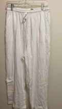 Classic Elements Women’s Capri Pants M 10 12 White Elastic Waist 30” To ... - £7.80 GBP