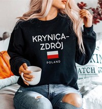 Krynica-Zdrój Poland flag sweatshirt, Krynica-Zdrój Soft and Comfortable crewnec - £34.60 GBP