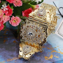 Sunspicems Chic Moroccan Belt for Women Gold Silver Color Rhinestone Waist Chain - £26.85 GBP