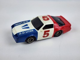 Tyco Chevrolet Camaro 5.0 Liter Red White &amp; Blue Slot Car Working but sq... - £27.24 GBP