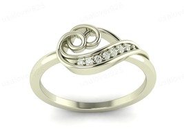 Unique Design Diamond Stone 925 Sterling Silver Handmade Modern Women Ring - £34.38 GBP