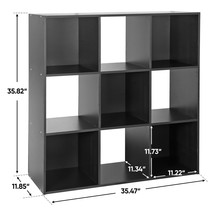 9 Cube Wooden 3 Tier Cabinet Storage Organizer Bookcase Shelving Bedroom... - $95.99
