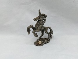 DND RPG Unicorn Pewter Miniature Acessory 2 1/4&quot; - $43.55