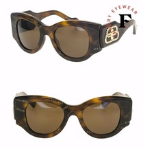 BALENCIAGA PARIS CAT 0070 Brown 007 Fashion BB Logo Chunky Sunglasses BB... - £313.03 GBP