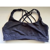 Victoria&#39;s Secret Strappy Bralette Gray Purple Wireless Criss Cross Wome... - $9.79