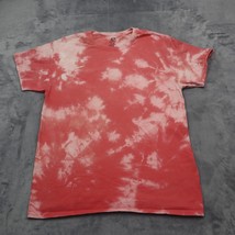 Fruit of the Loom Shirt Mens M Pink Short Sleeve Crew Neck Tie Dye Pullo... - $19.78