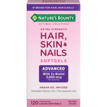 Nature&#39;s Bounty Optimal Solutions Advanced Hair;  Skin and Nail Softgels;  120 C - £28.18 GBP