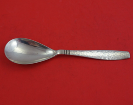 Swedish Modern by Allan Adler Sterling Silver Preserve Spoon Heavily Hammered 7&quot; - £147.13 GBP