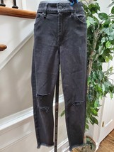 Eunina Women Black Denim Cotton High Rise Skinny Crop Stretch Jeans Pant Size 11 - £29.81 GBP