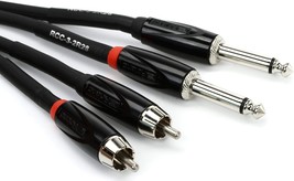 Roland Black Series Interconnect Cable, Dual Rca To Dual 1/4-Inch, 3-Feet - £24.44 GBP