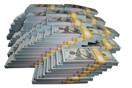 10,000$ Prop Money Real Looking New Style Copy $100s Full Print Prop Movie Money - £7.90 GBP