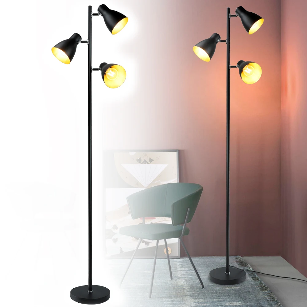 Depuley Tree Floor Lamp Adjustable Lights Standing LED Tall Pole Lamps Black for - £62.79 GBP+