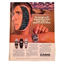 Casio Databank Watch Print Advertisement Vintage 1986 80s 8.25” x 11” Wrist - £10.46 GBP