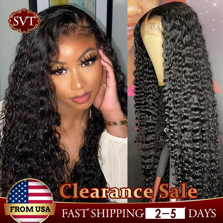 SVT 30 Inch Loose Deep Lace Front Wig Indian Glueless Deep Wave Frontal Wig W - £63.85 GBP+