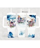 40 oz Blue Butterfly theme insulated Tumbler like the Stanley Quencher - $39.60