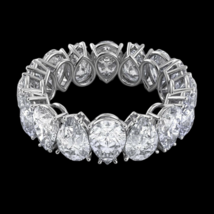 5CT Simulated Diamond Pear Shape Full Eternity Wedding Band Ring Sterlin... - £111.46 GBP