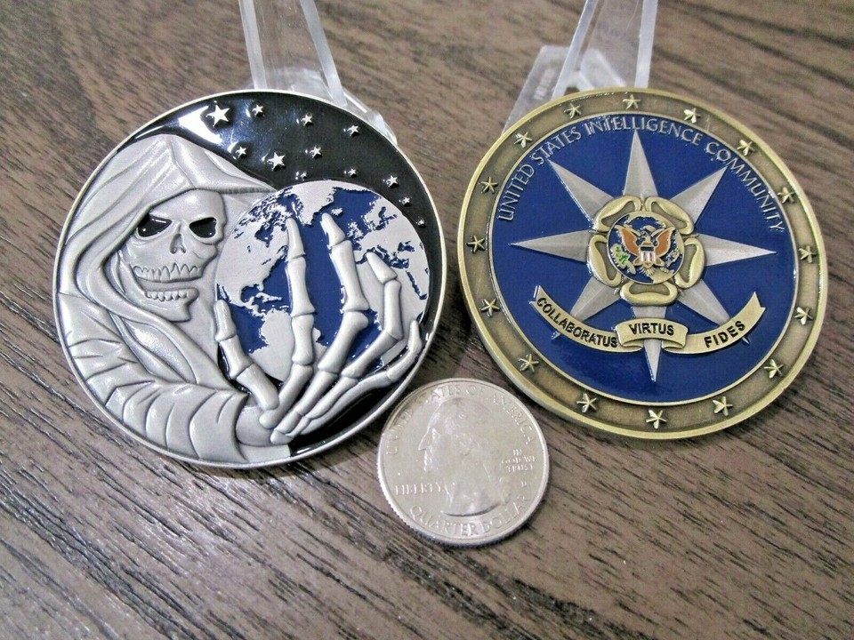 US Intelligence Community NRO NGA IC NSA CIA  Grim Reaper Challenge Coin - $20.78